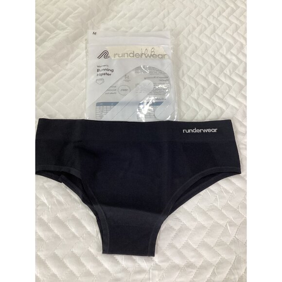 Runderwear Other - Runderwear Womens Running Hipster Underwear Size M Black Seamless Anti-Chafe New